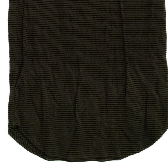 Black & Olive Striped Short Sleeve Bodycon Dress Size M - Picture 8 of 8